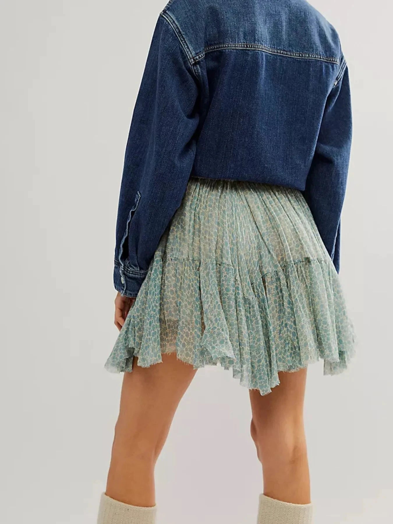 Floral Print Mini Skirt by Lady Ros