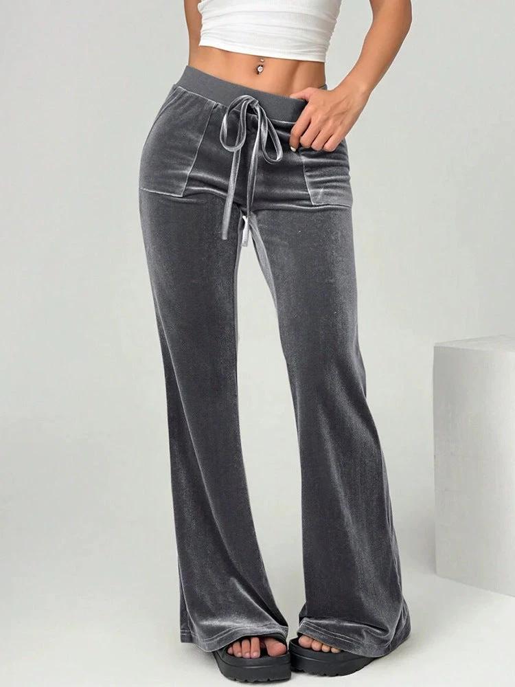 Women's Clothing Flared Trousers Commuting Figure Flattering Casual by GJG Denim