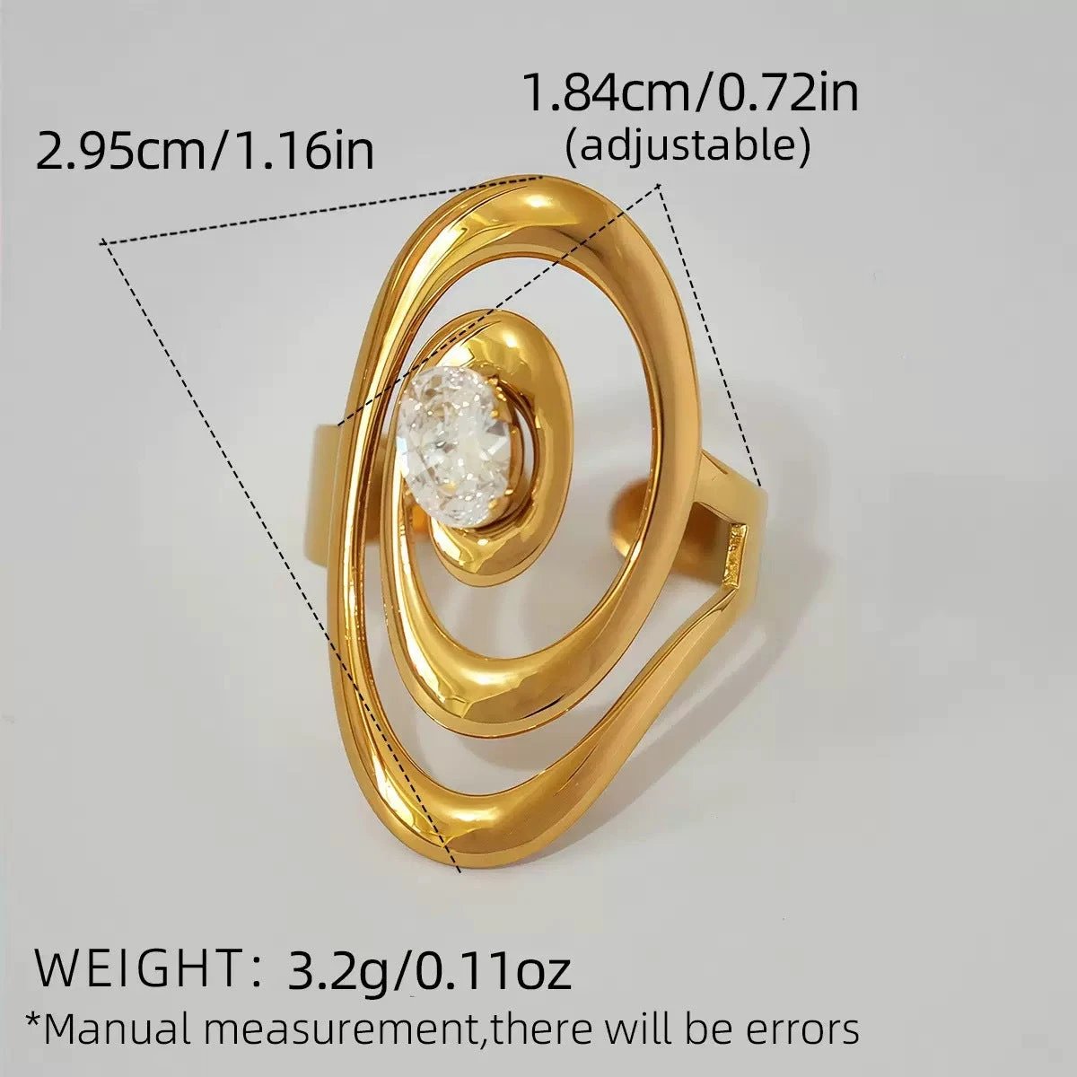 Retro Titanium Steel Ring Niche High-End Square Zircon Stainless Steel Jewelry Cross-Border Hot-Selling by GJG Denim