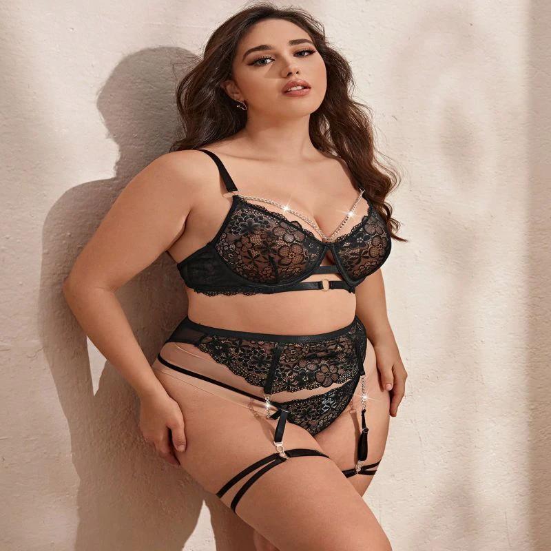 Plus Size Suit Lace Underwear by GJG Denim