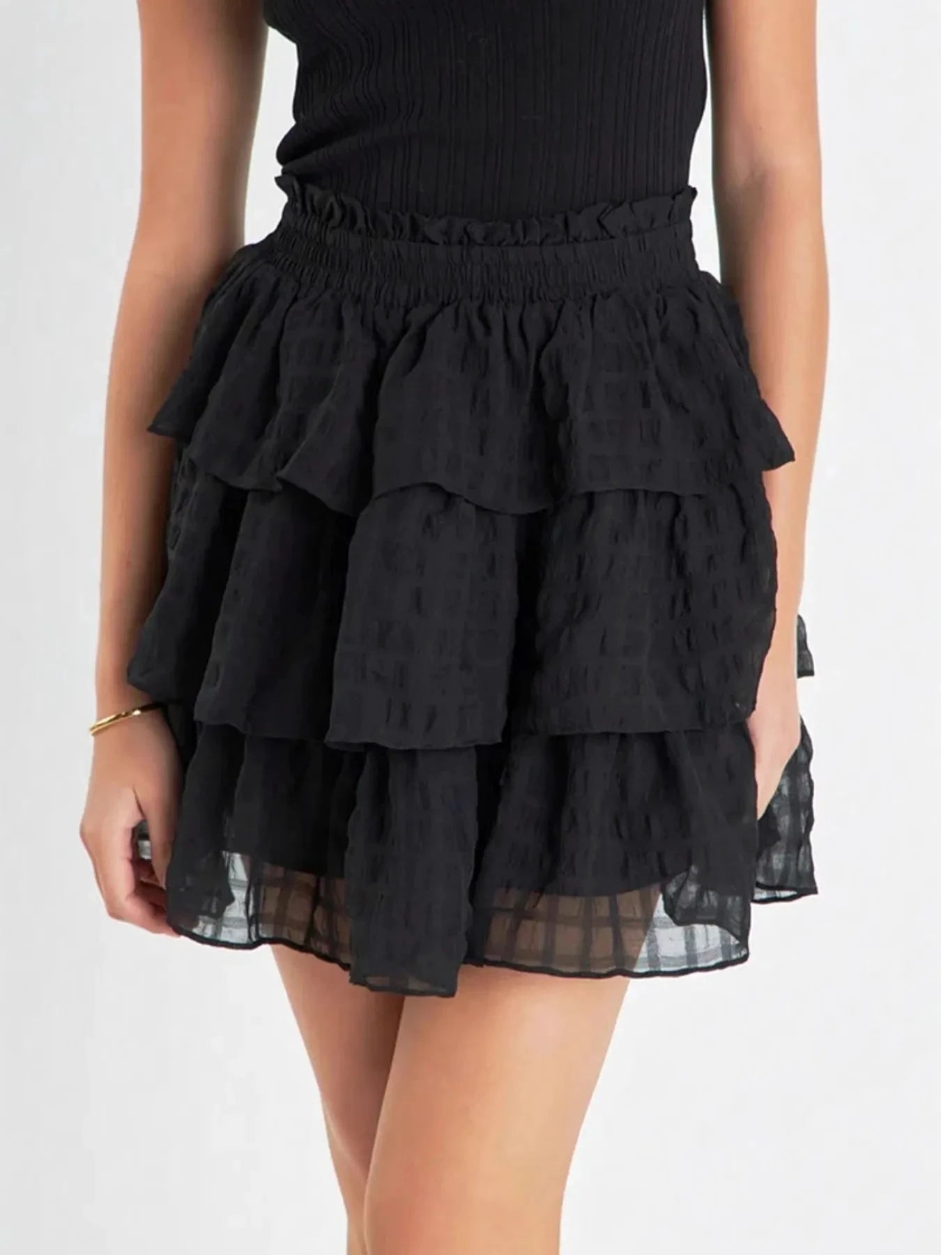 Ruffle Layered Mini Skirt by Lady Ros