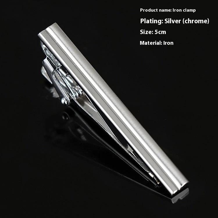Men's Business Silver Simple Fashion Short Tie Clip by GJG Denim