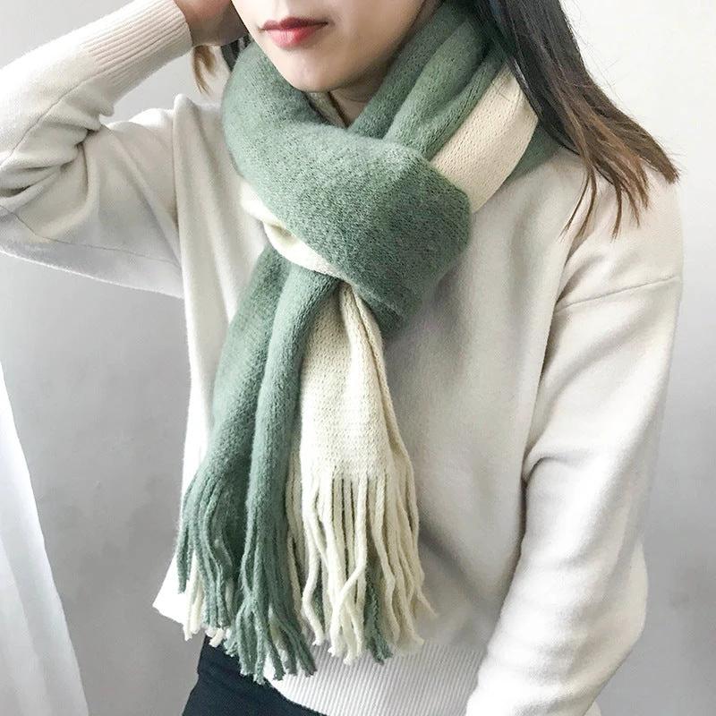 Men's Cashmere Color Matching Scarf by GJG Denim