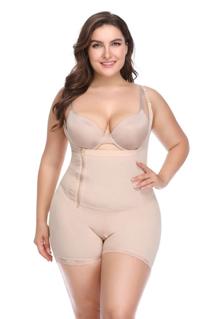 Beautiful Peach Hip Hip Pants Jumpsuit Hip Hip Body Fat Woman Plus Size Corset by GJG Denim