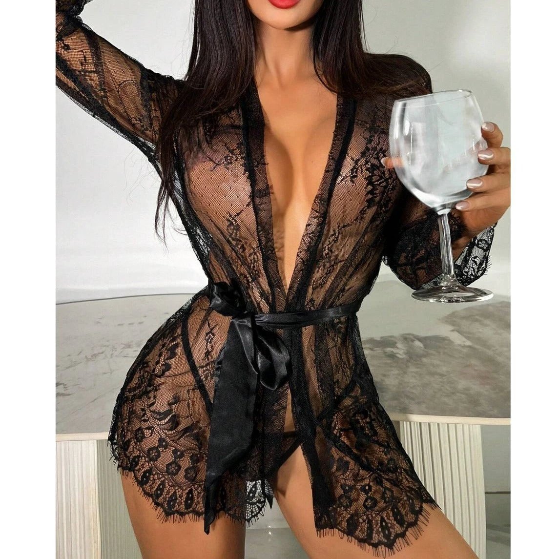 New Lace See-through Pajamas For Women by GJG Denim