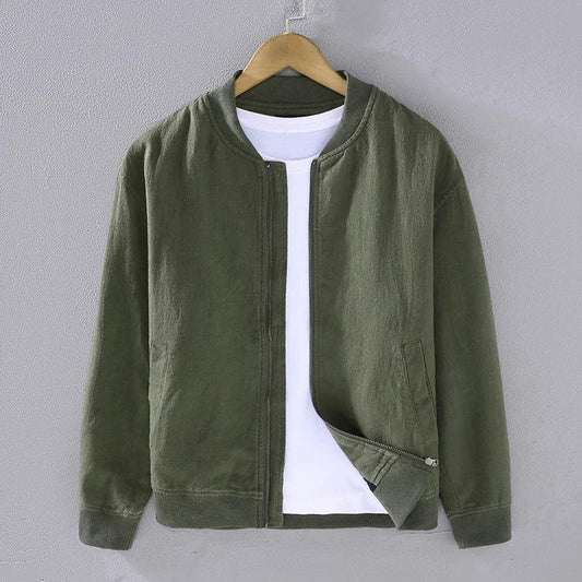 Men's Fashion Retro Ramie Casual Loose Jacket by GJG Denim