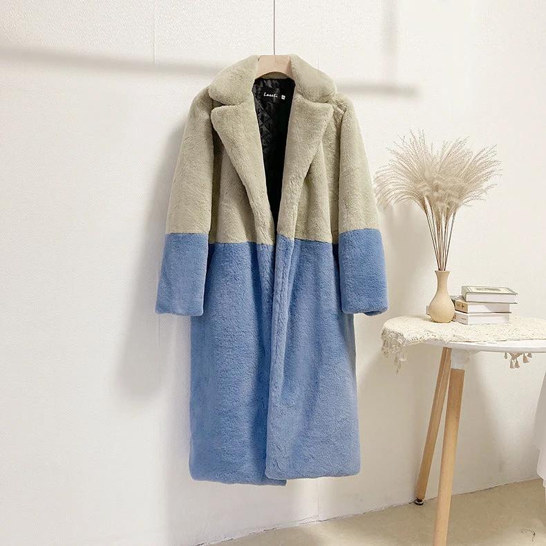 Fur Coat Extended Plus Size Women by GJG Denim