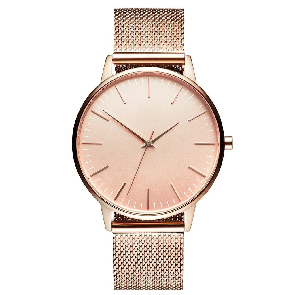 Casual Ultra-thin Fashion Quartz Watch With A Metal Mesh Band For Men by GJG Denim
