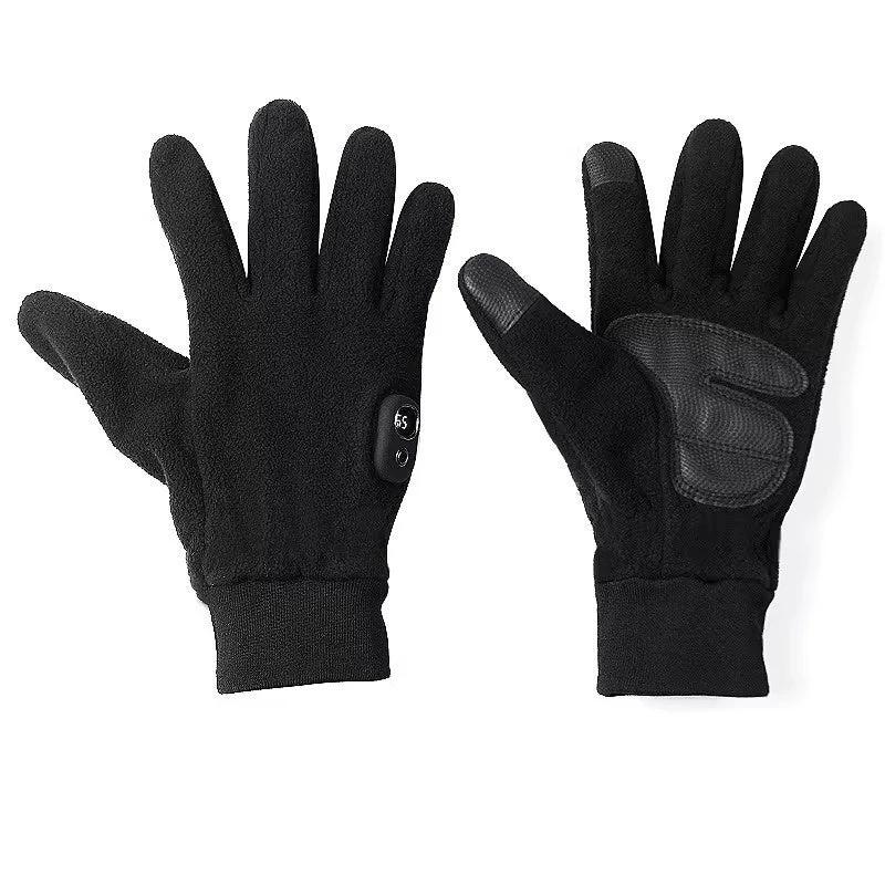 Men's Warm Thick Windproof Electric Heating Gloves by GJG Denim