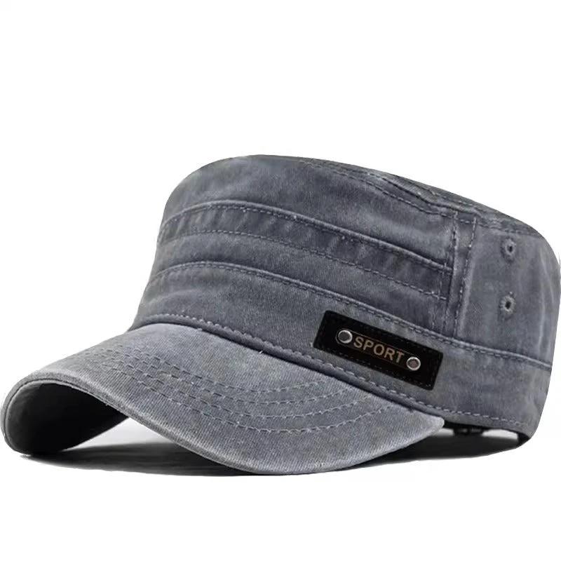 Flat-brim Sunshade Baseball Cap Outdoor Breathable Distressed Hat For Men by GJG Denim