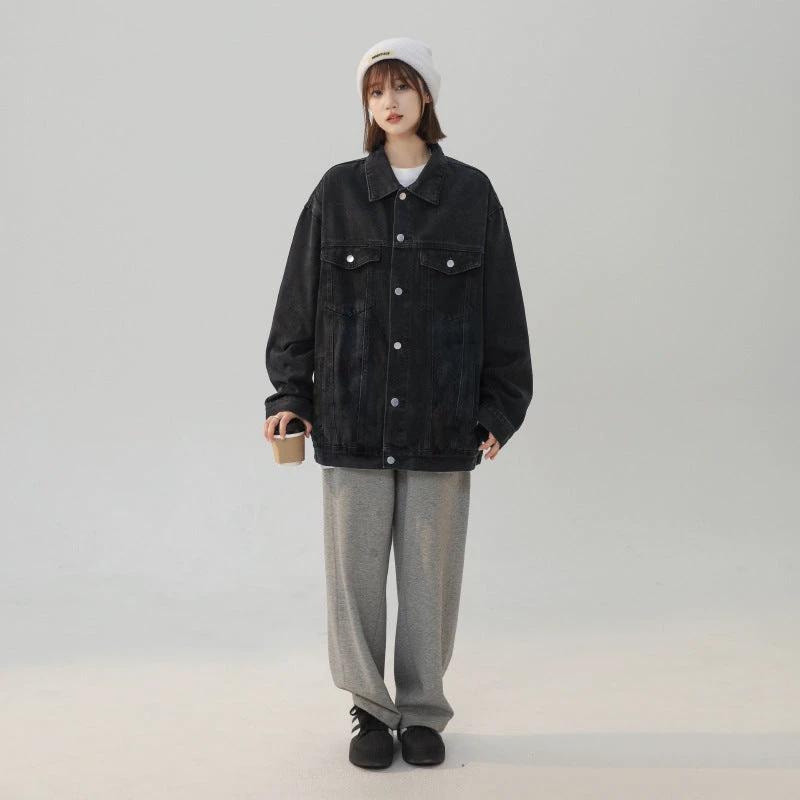 American Retro Loose Versatile Denim Jacket by GJG Denim