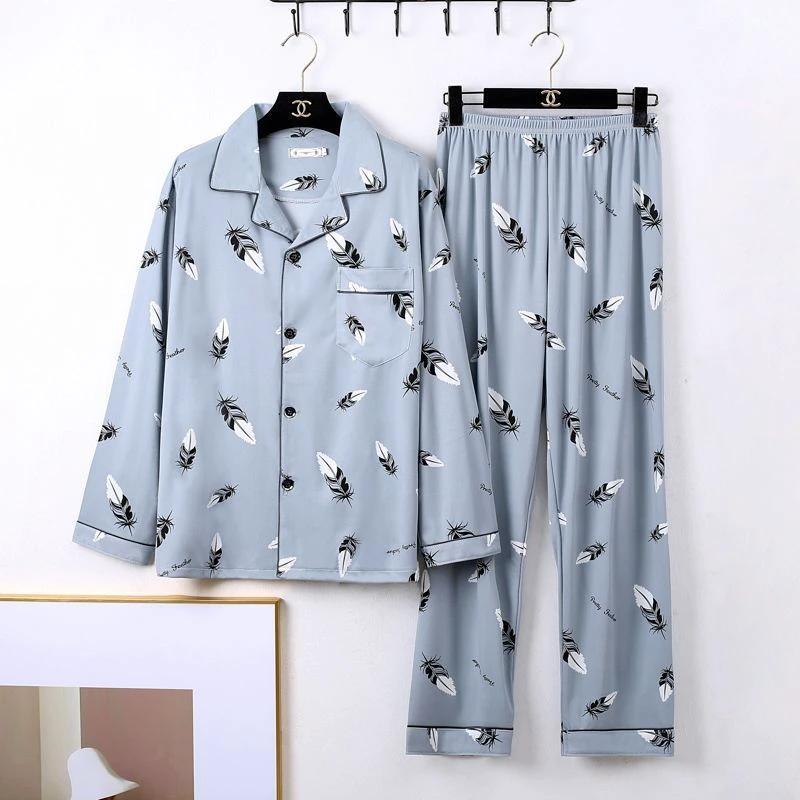 Men's Long-sleeved Pajamas by GJG Denim