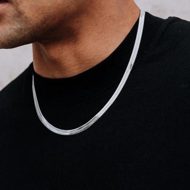 Men's Luxury Elegant Gold Color Chain Necklace by GJG Denim