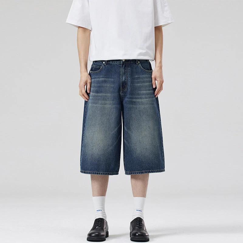 Summer Men And Women Loose Straight Shorts by GJG Denim