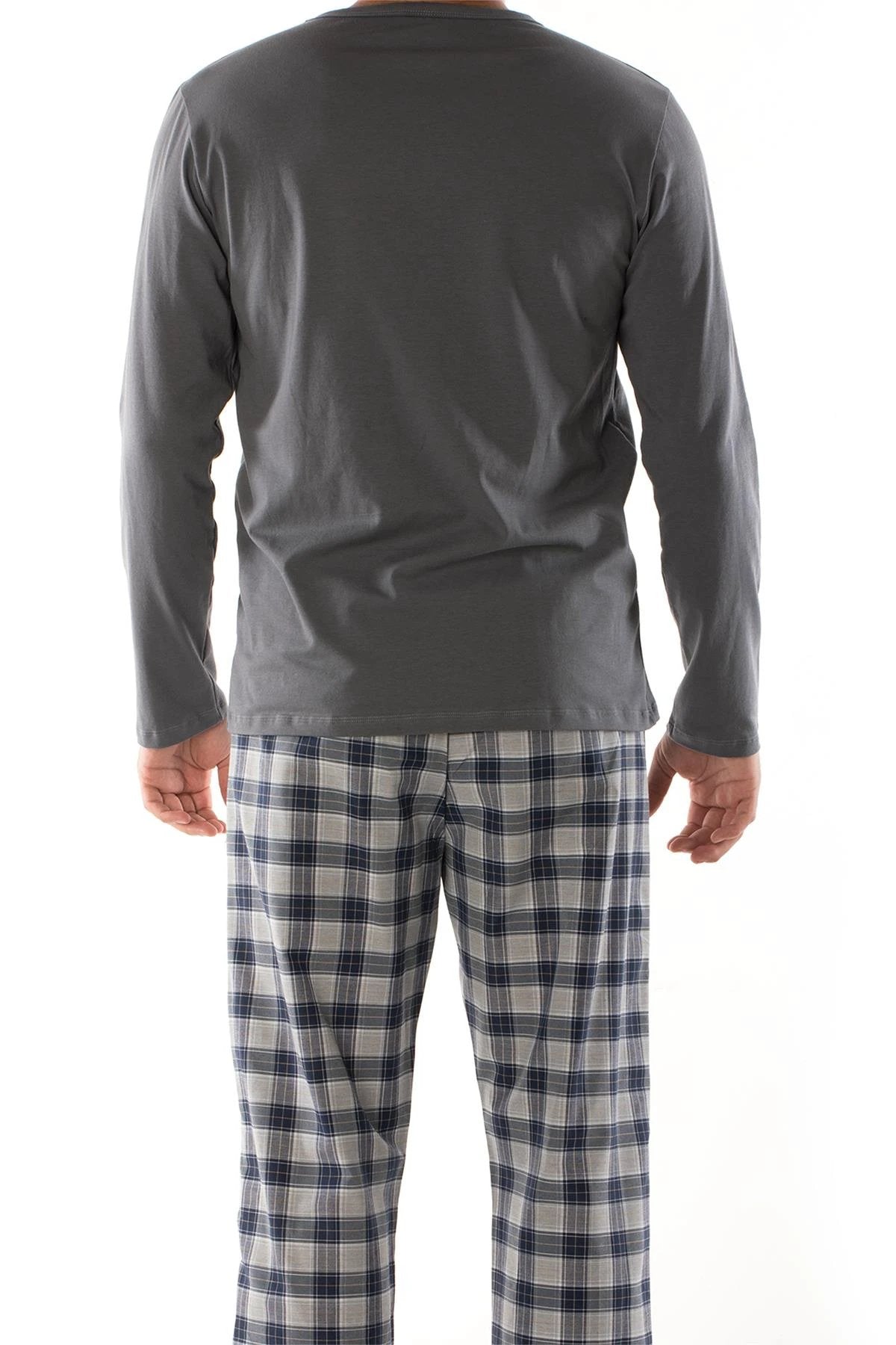 Men's Casual Long Sleeve Pajamas by GJG Denim