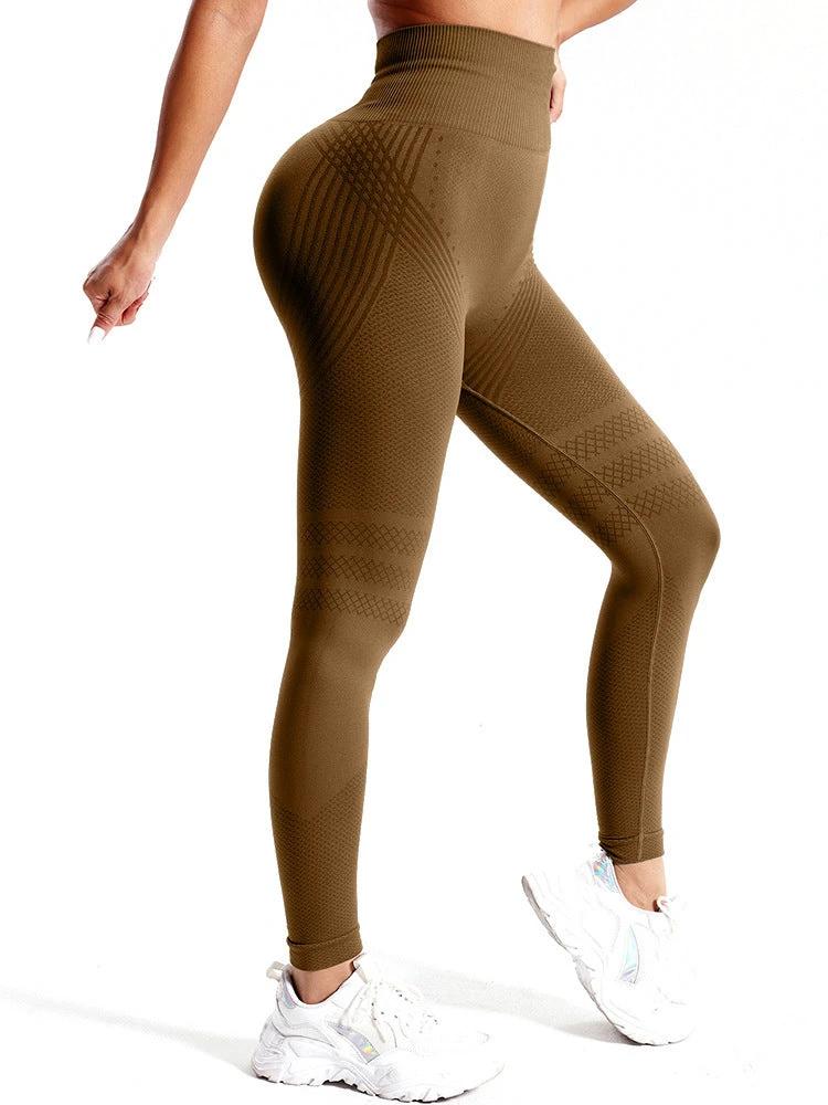 Line Hip Lifting Sport Women's High Waist Stretch Leggings by GJG Denim