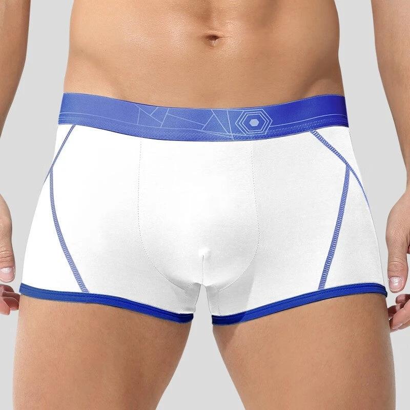 Men's Pure Cotton Comfortable Boxer Briefs With Stripe Print by GJG Denim