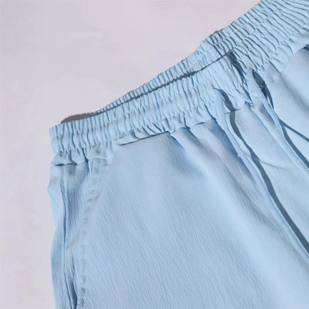 Men's Summer High Street Pleated Shorts by GJG Denim