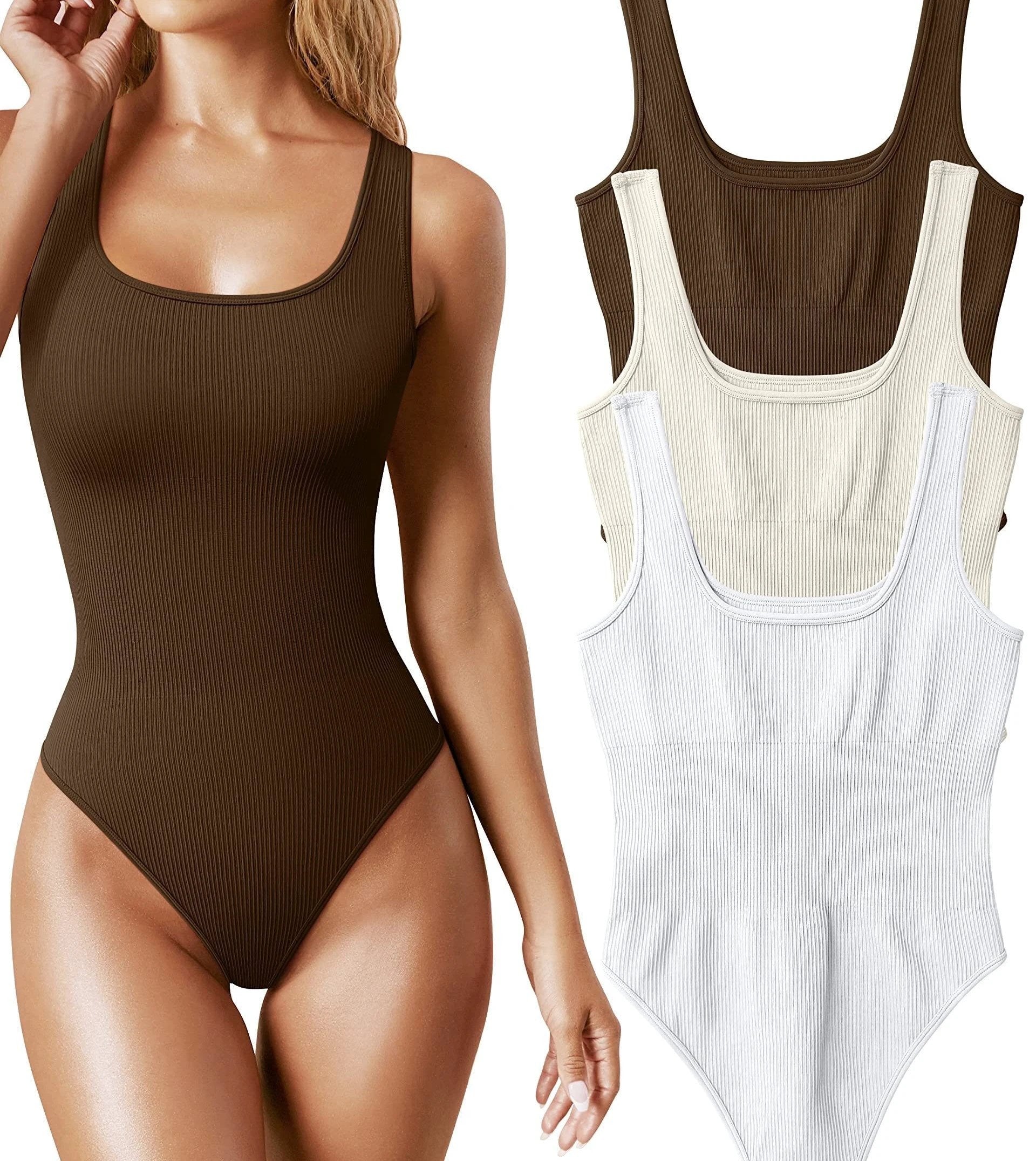Women's Yoga Neck Sports Bodysuit by GJG Denim