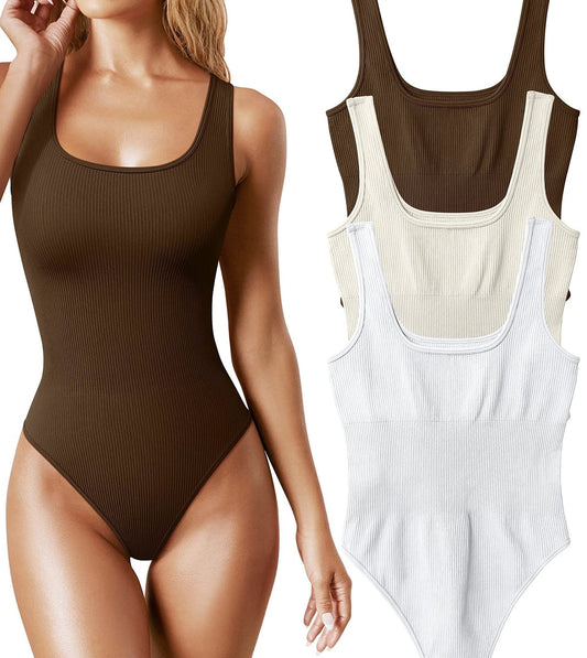 Women's Yoga Neck Sports Bodysuit by GJG Denim
