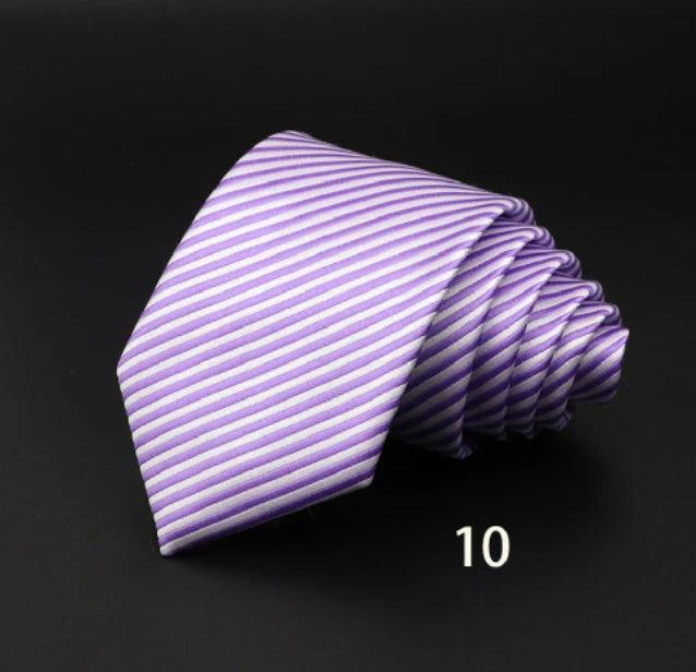 Men's Striped Polyester Fiber Ties by GJG Denim
