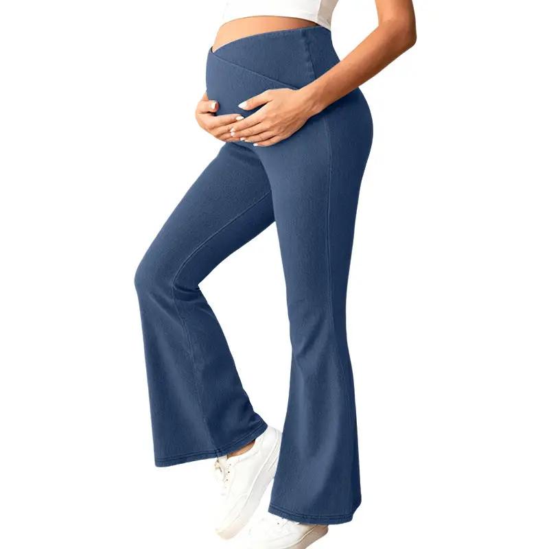 Women's Maternity High-Waist Pull-Up Denim Jeans by GJG Denim