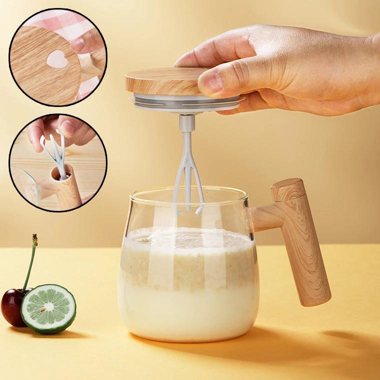 400ML Self Stirring Coffee Mug Electric Mixing Glass Coffee CupHigh Speed Fast Automatic Coffee Cup For Gyms Dining Room Kitchen Gadgets by GJG Denim