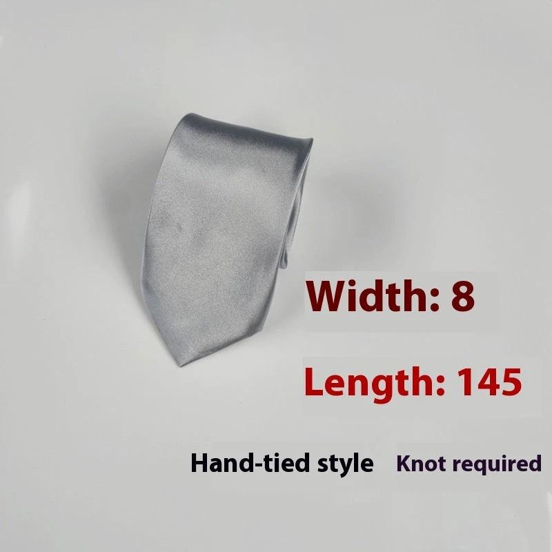 Men's 8cm Plain Suit Tie by GJG Denim