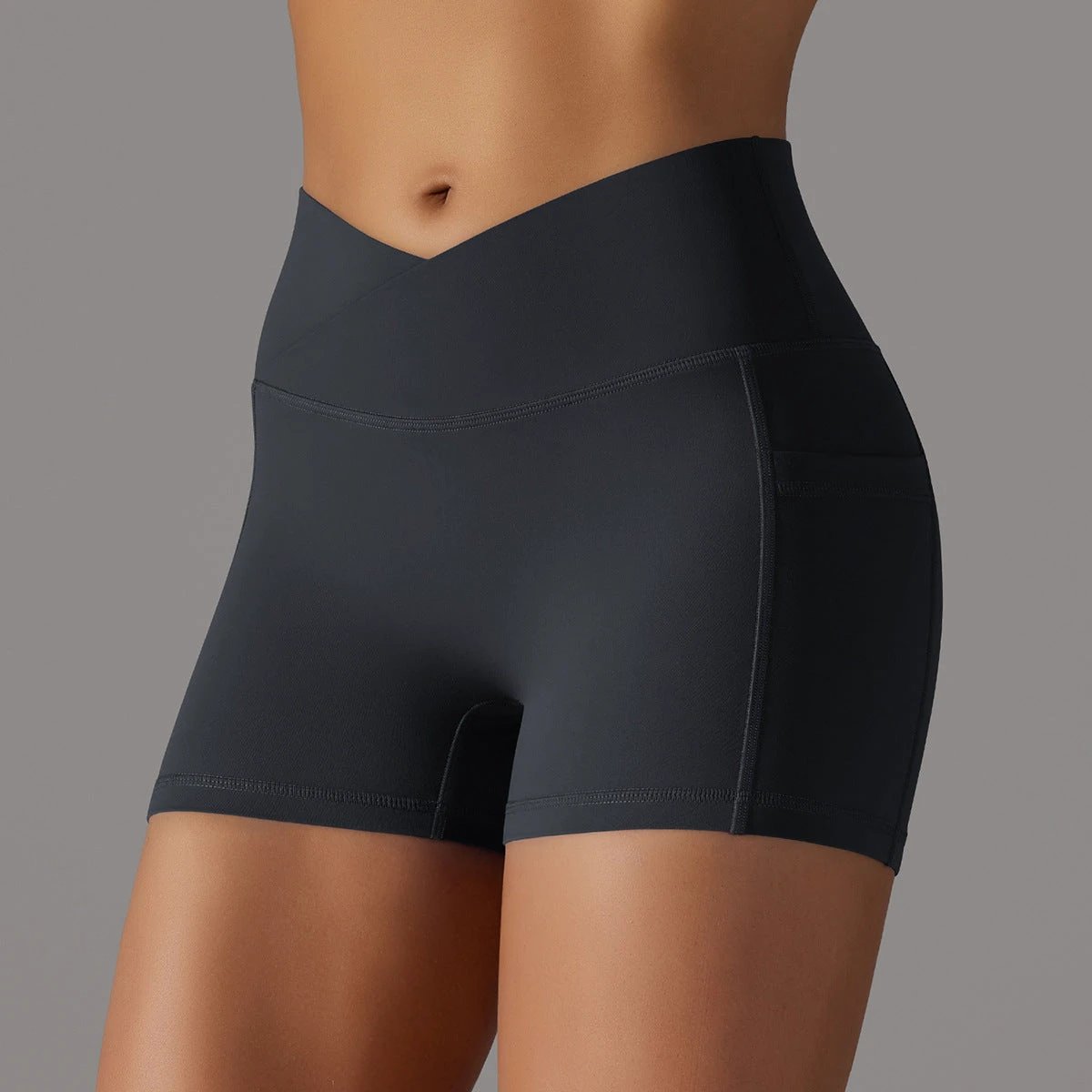Yoga Shorts With Phone Pocket Design Fitness Sports Pants For Women Clothing by GJG Denim