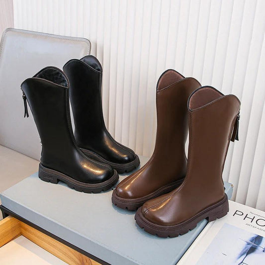 Girls' Shoes Winter Children's Boots Spring And Autumn Children's Shoes by GJG Denim