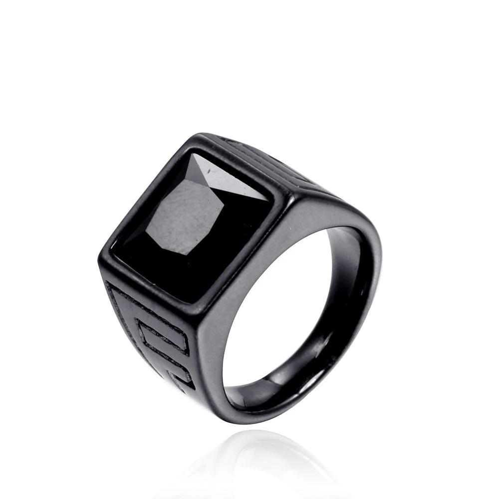 Retro Trendy Men's Stainless Steel Ring by GJG Denim