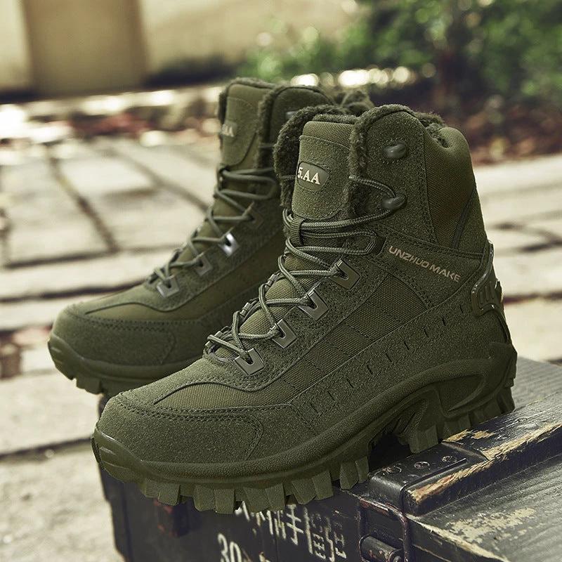 Men's Combat Boots Fleece-lined by GJG Denim