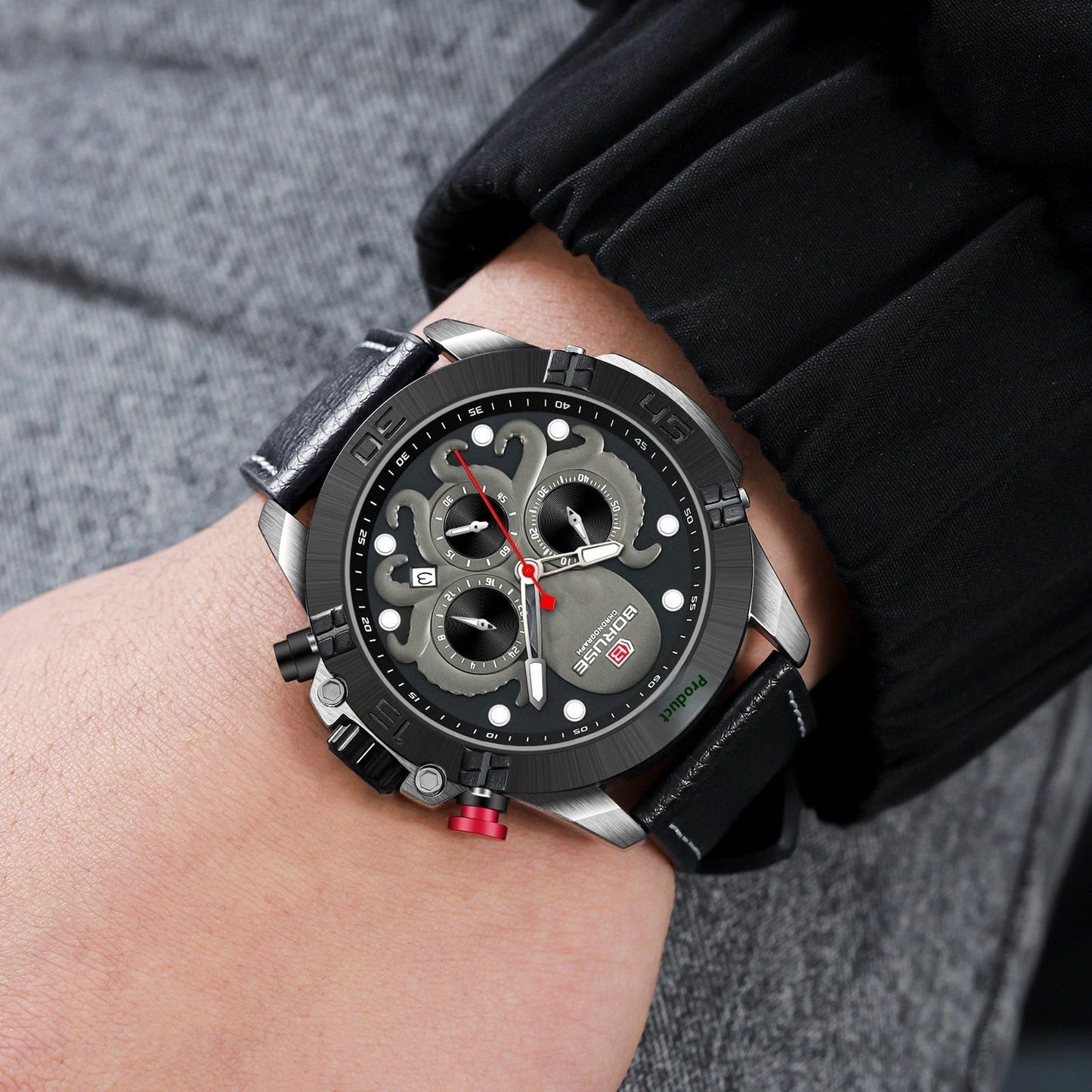 Men's Octopus Waterproof Luminous Quartz Watch by GJG Denim