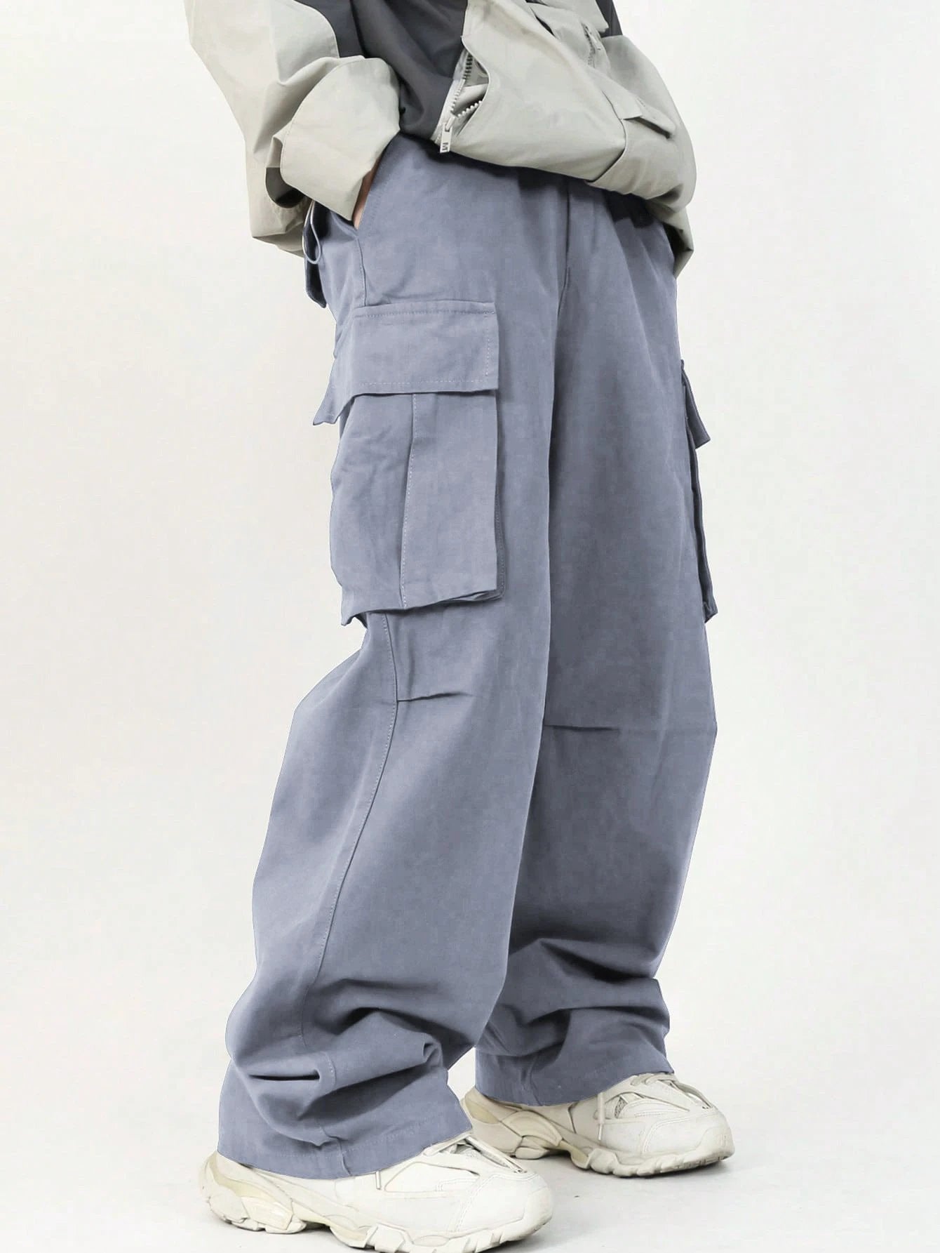Men's Casual Loose Three-dimensional Pocket Cargo Pants by GJG Denim
