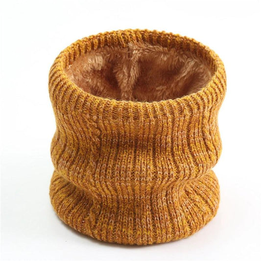 Men's Twist Wide Striped Fleece-lined Knitted Scarf by GJG Denim