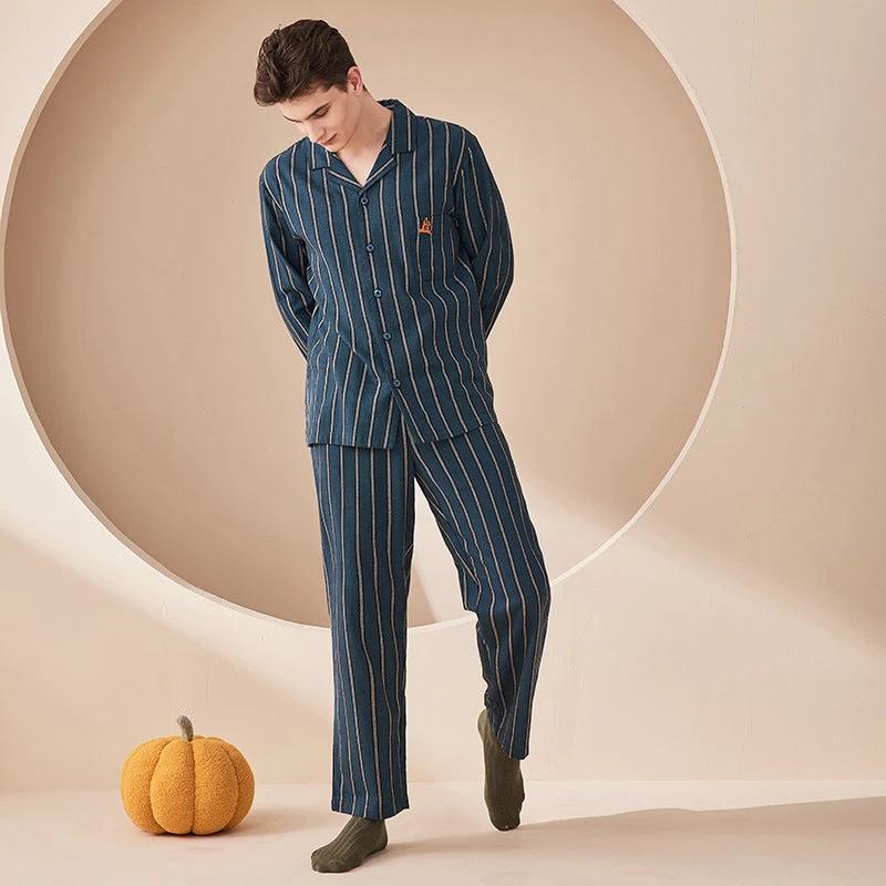 Men's Thickened Cotton Pajamas by GJG Denim