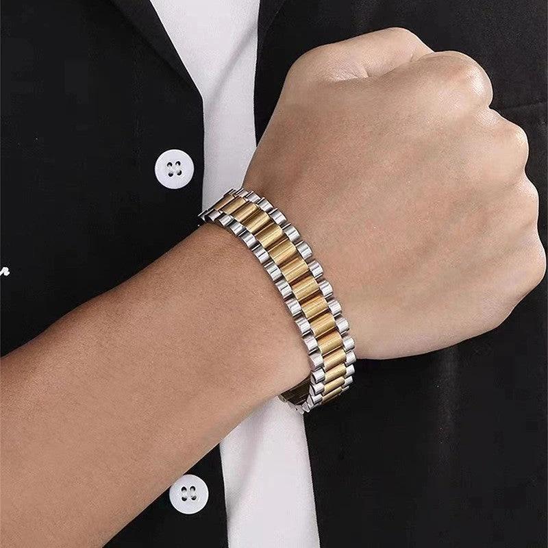 Men's Stainless Steel Watch Band Bracelet by GJG Denim