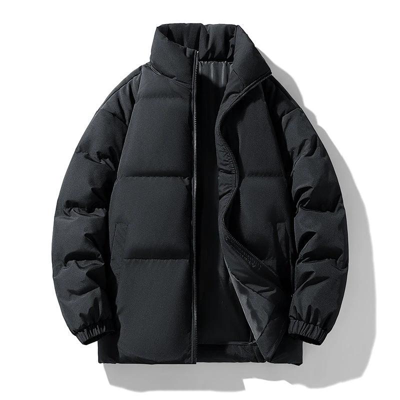 Men's Stand-up Collar Cotton-padded Coat Thick Warm-keeping And Cold-proof by GJG Denim