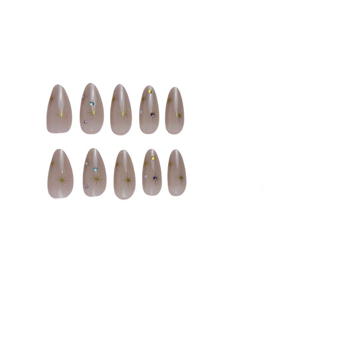 Women's Fashion Drop Shape Press-on Fingernail by GJG Denim