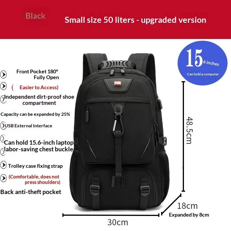Outdoor Mountaineering Waterproof Extra Large Capacity Travel Luggage Backpack by GJG Denim