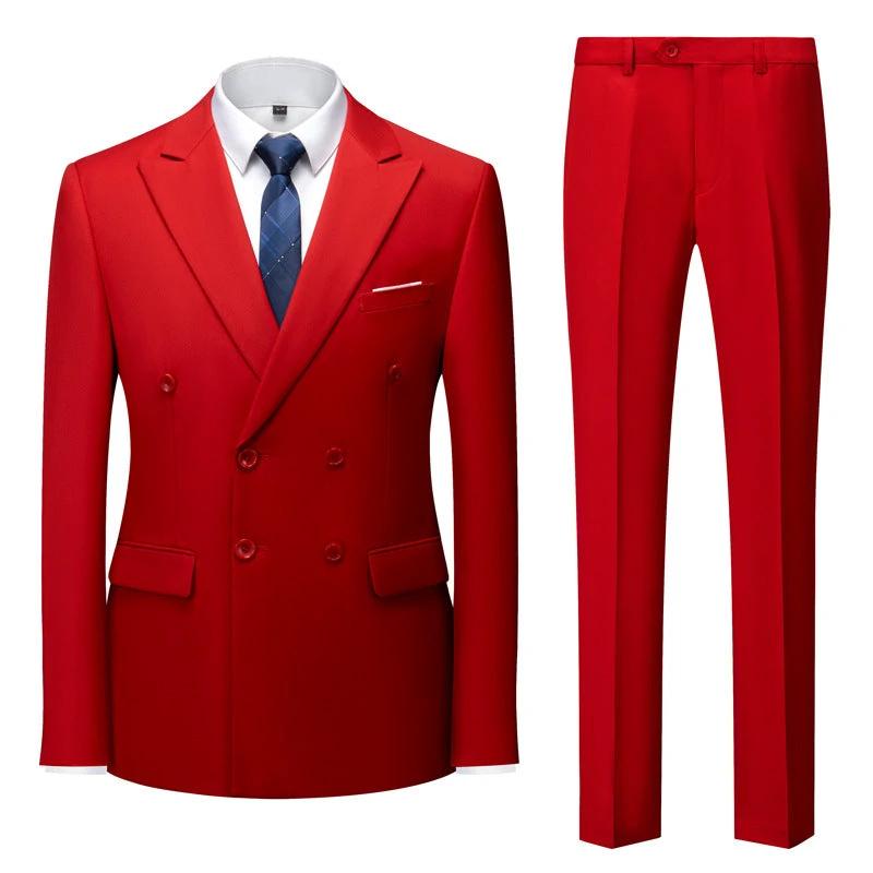 Men's Fashion Casual Solid Color Two-piece Set by GJG Denim