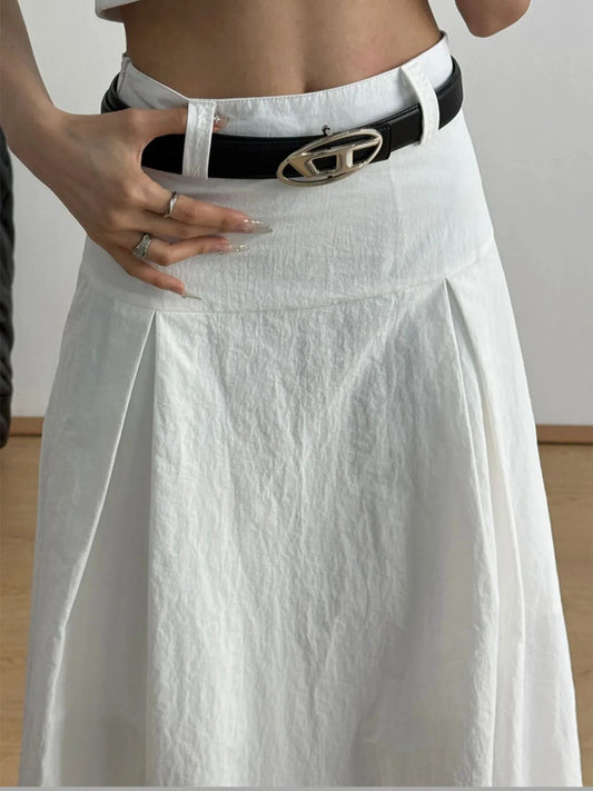 High Waist A-Line Maxi Skirt by Lady Ros