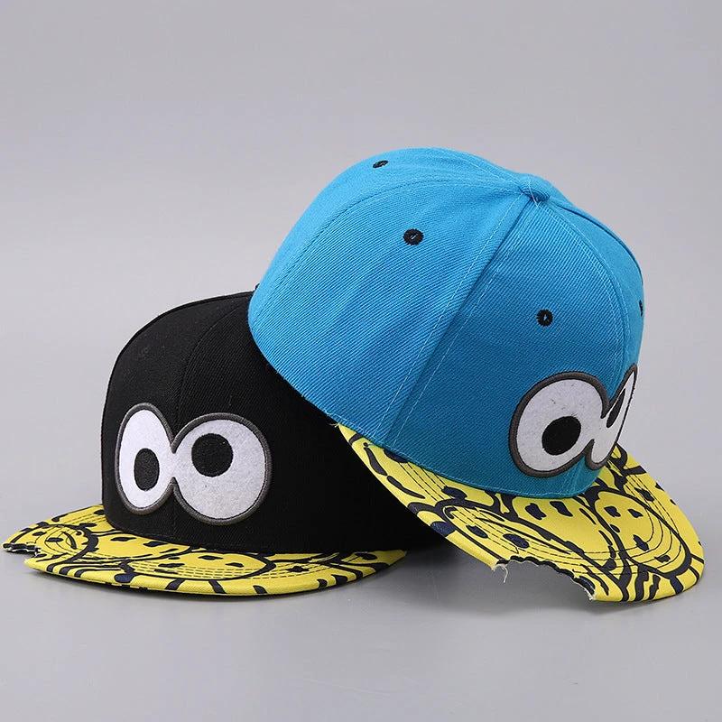 Men's Flat Brim Missing Corner Snack Baseball Cap by GJG Denim