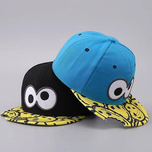 Men's Flat Brim Missing Corner Snack Baseball Cap by GJG Denim