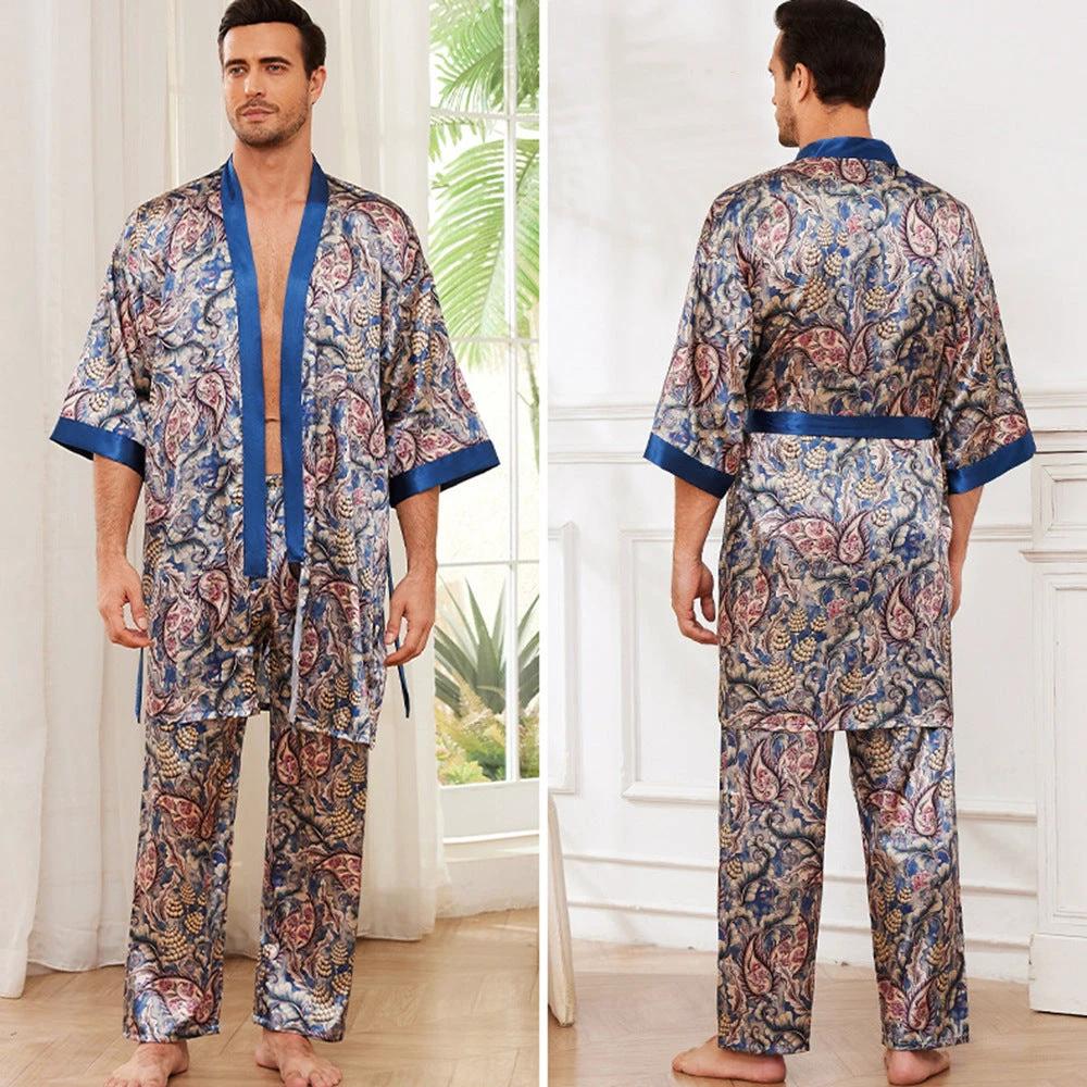 Men's Long Sleeve Pajamas Set by GJG Denim