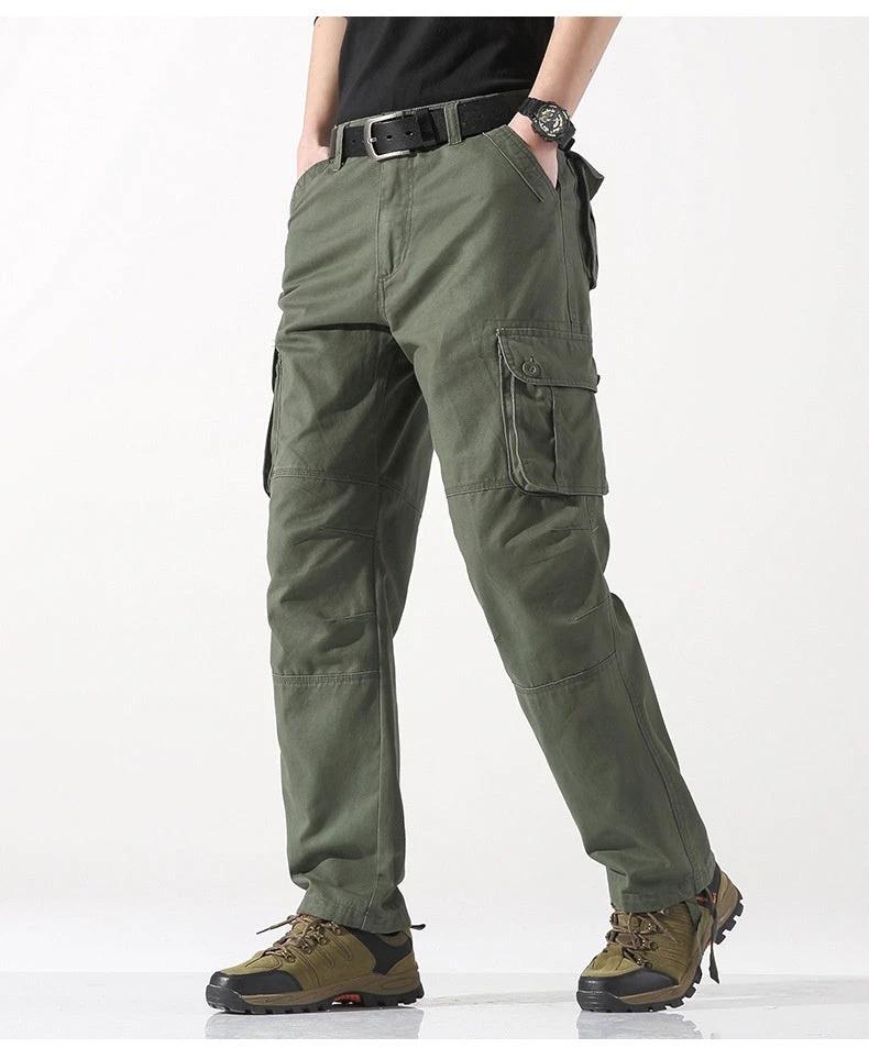 Men's Three-dimensional Pocket Straight-leg Cargo Pants by GJG Denim