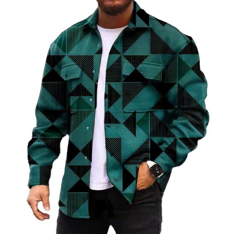 3D Digital Printing Coat Autumn Fashion Casual Men's Jacket by GJG Denim