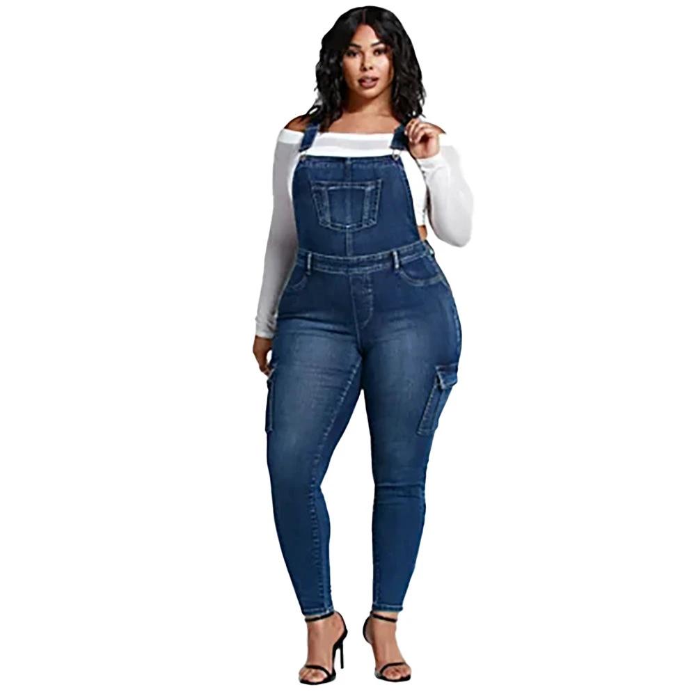 Women's Popular Plus Size Denim Overalls by GJG Denim
