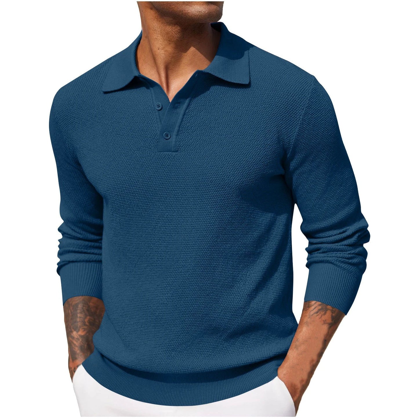 Men's Casual Long Sleeve Shirt by GJG Denim