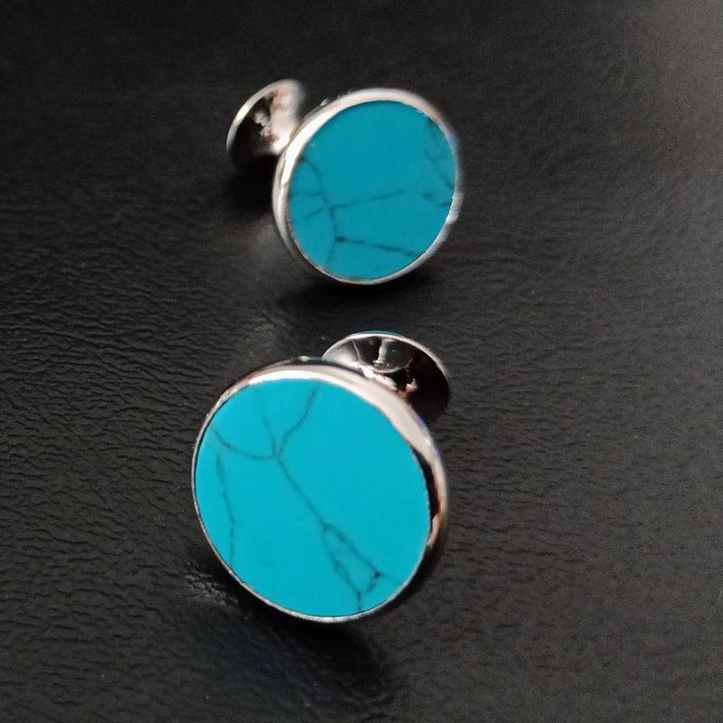 Men's Retro Pattern Cufflinks by GJG Denim